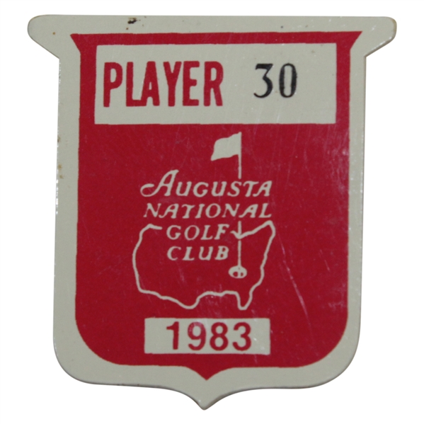 Payne Stewart's 1983 Masters Tournament Contestant Badge #30