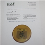 Payne Stewart's 1989 Masters Tournament Contestant Badge #86