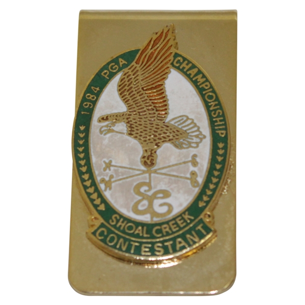 Payne Stewarts 1984 PGA Championship at Shoal Creek Contestant Badge/Clip
