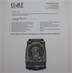 Payne Stewart's 1996 PGA Championship at Valhalla Contestant Badge/Clip