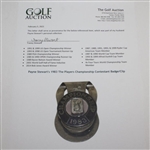 Payne Stewart's 1983 The Players Championship Contestant Badge/Clip