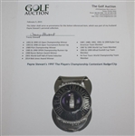 Payne Stewart's 1997 The Players Championship Contestant Badge/Clip