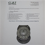 Payne Stewart's 1999 The Players Championship Contestant Badge/Clip