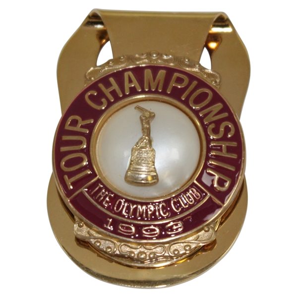 Payne Stewarts 1993 TOUR Championship at The Olympic Club Contestant Badge/Clip