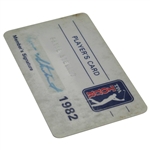 Payne Stewart's Official 1982 PGA Tour Member Card - Signed JSA ALOA