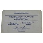 Payne Stewart's Official 1982 PGA Tour Member Card - Signed JSA ALOA