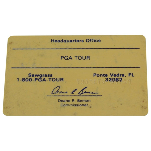 Payne Stewart's Official 1986 PGA Tour Member Card - Signed JSA ALOA
