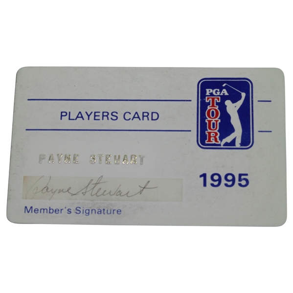 Payne Stewart's Official 1995 PGA Tour Member Card - Signed JSA ALOA