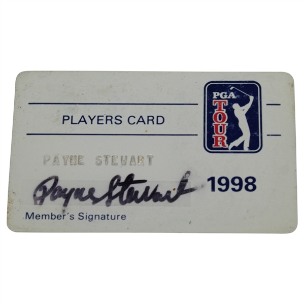 Payne Stewart's Official 1998 PGA Tour Member Card - Signed JSA ALOA