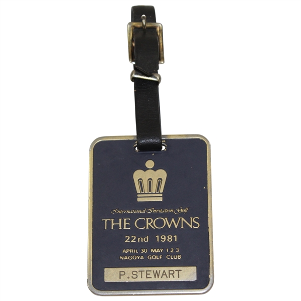 Payne Stewarts 1981 The Crowns Championship at Nagoya GC Contestant Bag Tag