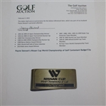 Payne Stewart's Nissan Cup World Championship of Golf Contestant Badge/Clip
