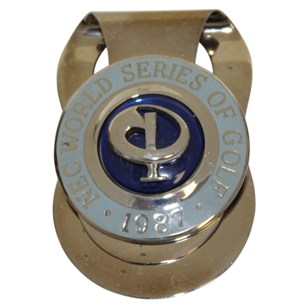 Payne Stewarts 1987 NEC World Series of Golf Contestant Badge/Clip