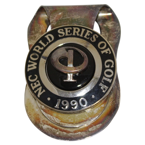 Payne Stewarts 1990 NEC World Series of Golf Contestant Badge/Clip