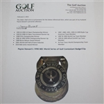 Payne Stewart's 1990 NEC World Series of Golf Contestant Badge/Clip