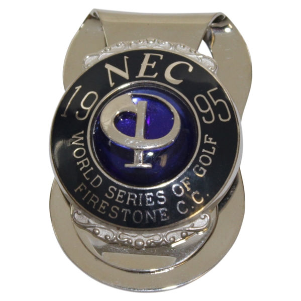 Payne Stewarts 1995 NEC World Series of Golf at Firestone Contestant Badge/Clip