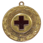 1918 Pittsburgh Field Club Patriotic Tournament 10k Gold Medal Presented to Hall of Famer Jack Hutchison