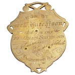 1919 First Illinois Professional Golf State Championship 10k Gold Medal Won by Jock Hutchison