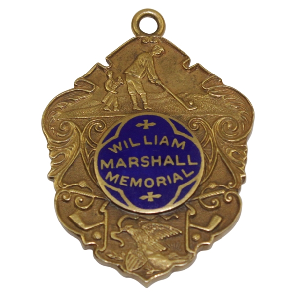 1926 Illinois PGA Winners 10k Gold William Marshall Memorial Medal Won by Jock Hutchinson