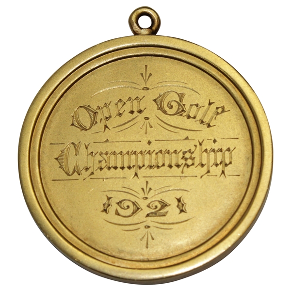 Lot Detail - 1921 OPEN Championship at St. Andrews Winner's Gold Medal Won by Jock Hutchison - First American