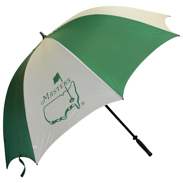 Payne Stewart's Personal Used Masters Tournament Green & White Umbrella