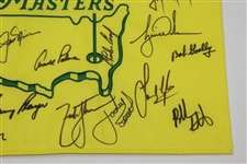 2016 Masters Champions Dinner Flag Signed by 28 Incl. Tiger with Arnie & Jack Center JSA ALOA