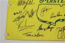 2016 Masters Champions Dinner Flag Signed by 28 Incl. Tiger with Arnie & Jack Center JSA ALOA