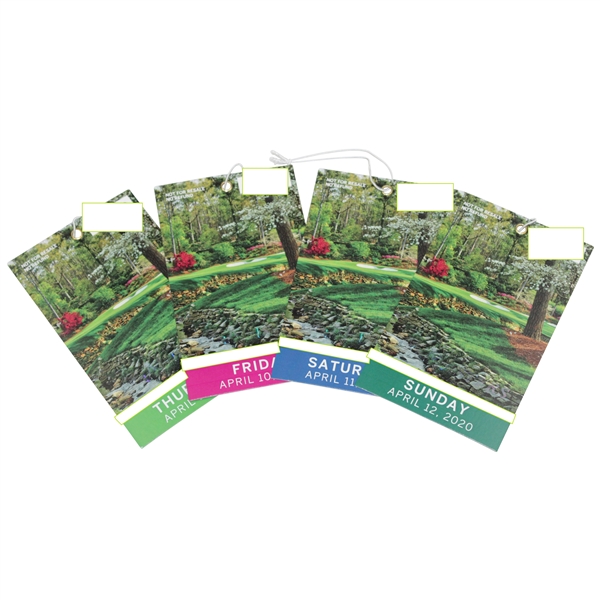 2020 Masters Tournament Thursday, Friday, Saturday, & Sunday Mint Ticket Set - Historic No Patrons