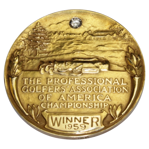 Bob Rosburgs 1959 PGA Championship at Minneapolis GC Winners 14k Gold Medal