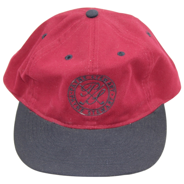 Payne Stewart Personal PS Crossed Clubs Logo Hat - Raspberry & Navy