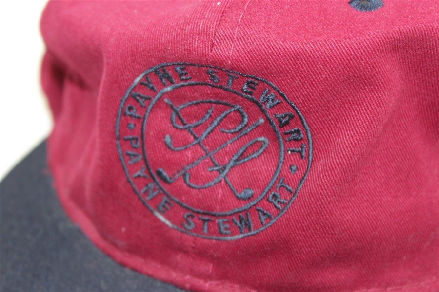 Payne Stewart Personal PS Crossed Clubs Logo Hat - Raspberry & Navy