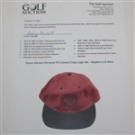 Payne Stewart Personal PS Crossed Clubs Logo Hat - Raspberry & Navy