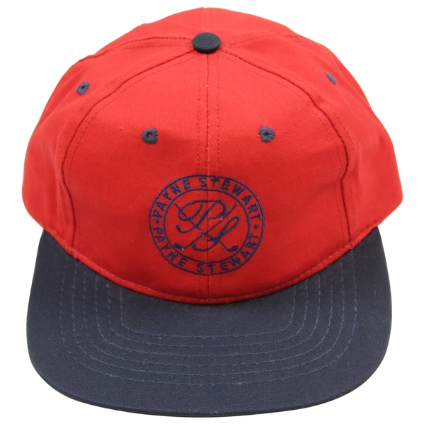 Payne Stewart Personal PS Crossed Clubs Logo Hat - Red with Navy