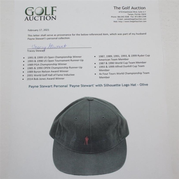 Payne Stewart Personal 'Payne Stewart' with Silhouette Logo Hat - Olive