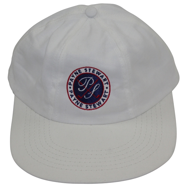 Payne Stewart Personal PS Crossed Clubs Logo Hat - White with Navy/Red