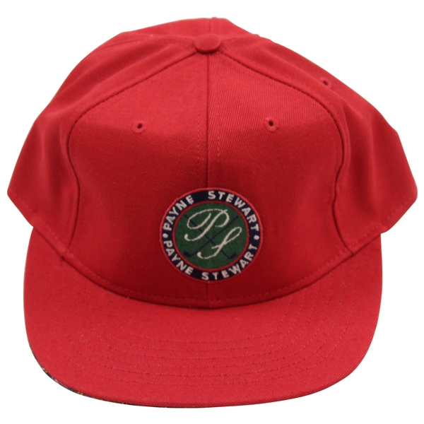 Payne Stewart Personal PS Crossed Clubs Logo Fitted Hat - Red with Navy/Green