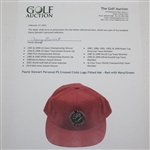 Payne Stewart Personal PS Crossed Clubs Logo Fitted Hat - Red with Navy/Green