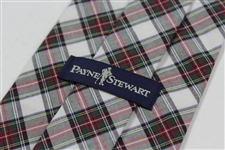Payne Stewart's Personal 'Payne Stewart' with Gold Silhouette Logo Necktie - Red/Green/White