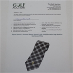 Payne Stewart's Personal 'Payne Stewart' with Gold Silhouette Logo Necktie - Red/Green/White