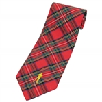 Payne Stewarts Personal Payne Stewart with Gold Silhouette Logo Necktie - Red/Green/Blue/White