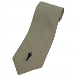 Payne Stewarts Personal Payne Stewart with Navy Silhouette Logo Necktie - Stone