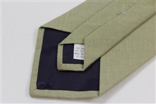 Payne Stewart's Personal 'Payne Stewart' with Navy Silhouette Logo Necktie - Stone