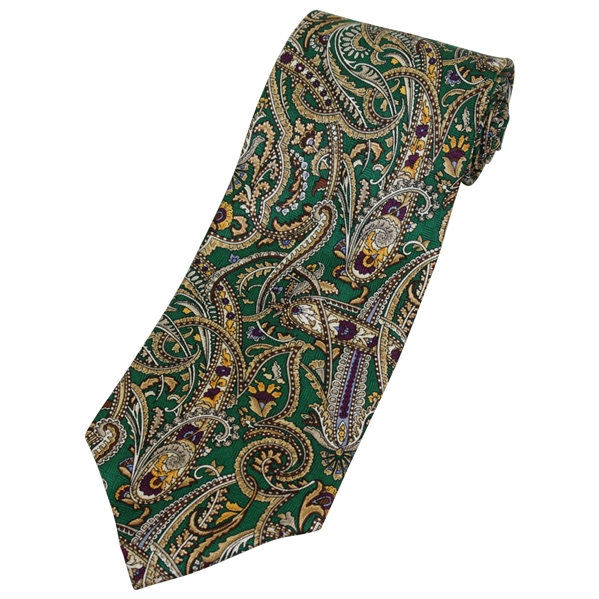 Payne Stewarts Personal Payne Stewart Signature Necktie - Paisley/Mardi Gras Design
