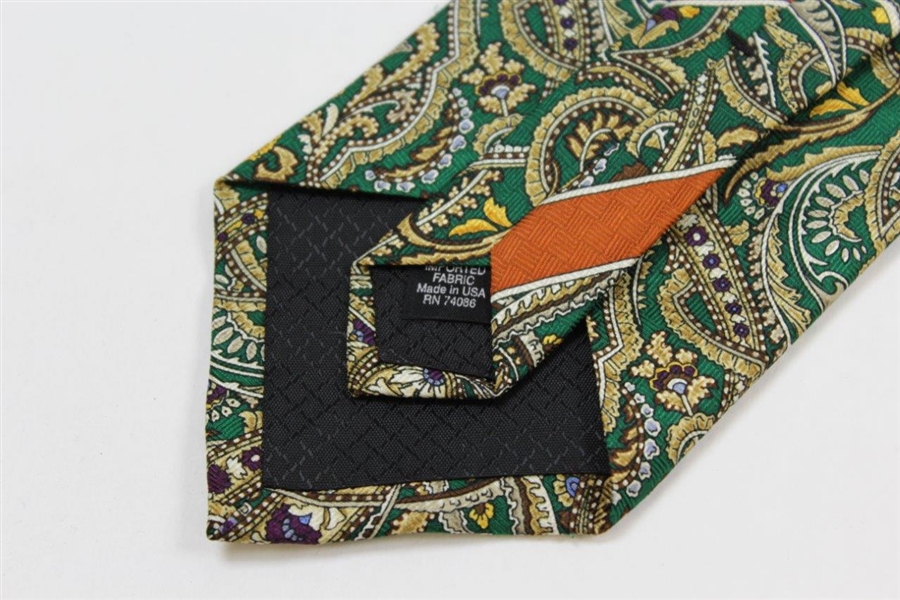 Payne Stewart's Personal 'Payne Stewart' Signature Necktie - Paisley/Mardi Gras Design