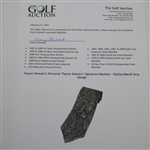 Payne Stewart's Personal 'Payne Stewart' Signature Necktie - Paisley/Mardi Gras Design