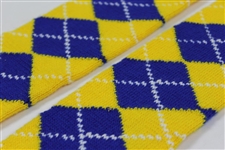 Payne Stewart's Personal Tournament Worn Argyle Socks - Blue & Yellow