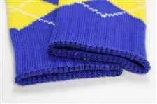 Payne Stewart's Personal Tournament Worn Argyle Socks - Blue & Yellow