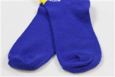 Payne Stewart's Personal Tournament Worn Argyle Socks - Blue & Yellow