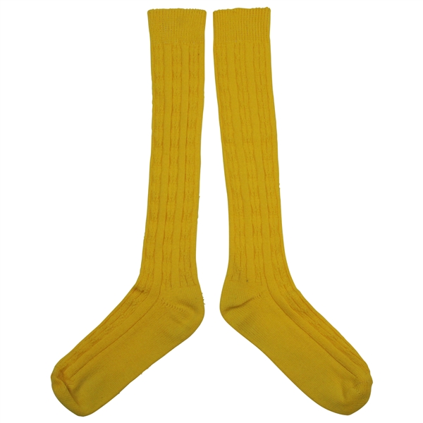 Payne Stewarts Personal Tournament Worn Socks - Yellow