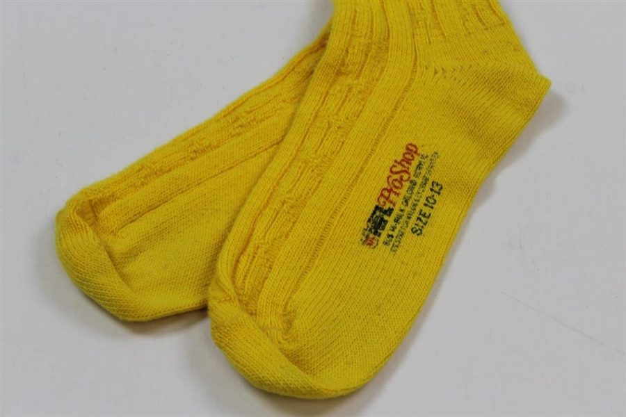 Payne Stewart's Personal Tournament Worn Socks - Yellow