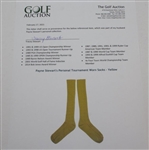 Payne Stewart's Personal Tournament Worn Socks - Yellow